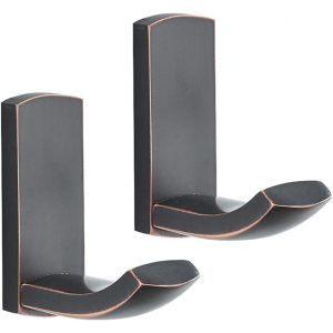 Crochet salle de bain 2 Pièces crochet torchon cuisine Vêtements Crochet de Brass Patere salle de bain Wall solide Monté,cuisine,salle de bains Accessoires porte & murale -Bronze Black - Neuf