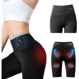 Short Taille Haute Avec Stimulateur Ems Rechargeable Pour Les Fesses, Pour Hommes Et Femmes, 8 Modes Et 19 Niveaux D'intensit&eacute;, Taille M - Neuf