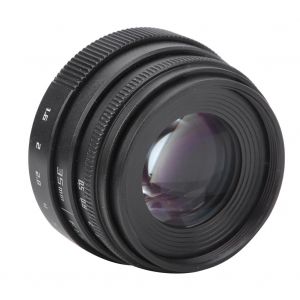 Objectif 35 mm F1.6 CCTV a ouverture manuelle sans miroir pour portrait, mise au point fixe, monture C (objectif a monture C) - Neuf