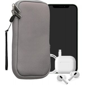 KAL-Housse Universelle Smartphone - Pochette De Protection 17,7 X 8,5 Cm Pour Téléphone Portable Xxl - 7"" En Néoprène Stone Dust - Neuf