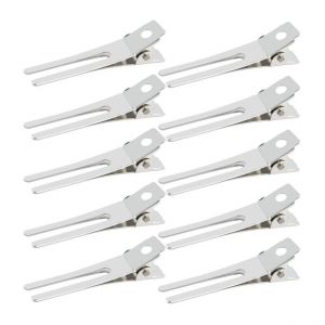 50pcs Coiffure Double Griffe Pinces À Cheveux (D'argent) De 1,8"" De La Boucle De Réglage De La Section Des Pinces À Cheveux En Métal Pinces Crocodile Des Épingles À Cheveux Pour Les Cheveux - Neuf