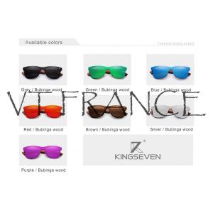 Kingseven Lunettes Soleil Polarisee Wooden - Neuf