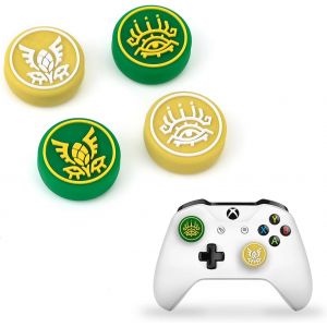 Capuchons De Poignée De Pouce Compatible Avec Ps4 Ps5 Xbox 360 Xbox One Controller,Silicone Thumbstick Capuchons Grip Accessoire,Jaune-Vert ?il - Neuf