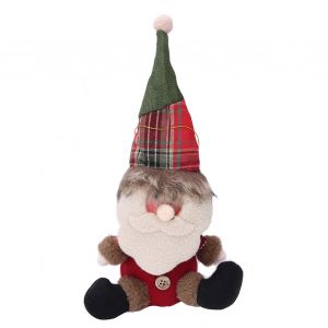 Poupee boutonnee de Noel Pere Noel a suspendre, decoration de Noel, jouet, cadeau, accessoire - Neuf