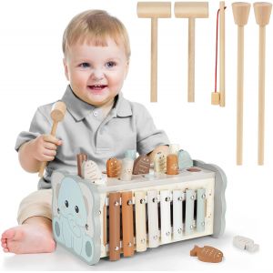 JGD-Jouet Bebe 1 an, Jouet Montessori Xylophone Bebe, Jouet en Bois Jeux Enfants Cadeau Garcon Fille 1 2 3 4 Ans - Neuf