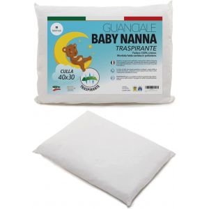 Kalanka-Coussin Bebe (100% Fabriqu&eacute; En Italie Et Oeko-Tex&reg;), Oreiller Bebe 40x30 Transpirant Et R&eacute;sistant Aux Acariens Avec Taie D'oreiller 100% Coton, Oreiller Enfant De 6 Mois &Agrave; 2 Ans - Neuf