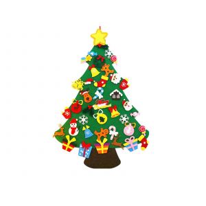Kit De Sapin De No&euml;l En Feutrine &Agrave; Faire Soi-M&ecirc;me Avec 40 D&eacute;corations D&eacute;tachables Pour Enfants - Neuf