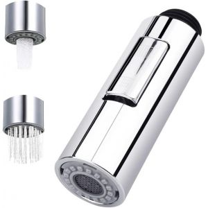 JGD-Douchette Extractible Robinet 2 Modes Robinet Pulv&eacute;risateur de Cuisine Douchette de Cuisine Extractible Pommeau de Douche de Rechange en Plastique Pommeau de Douche pour Salle de Bain Cuisine - Neuf