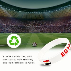 Bracelet En Silicone Pour Femme Et Homme, Motif Drapeau National, Pour La Coupe Du Monde (Egypte) - Neuf