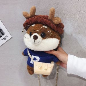 Peluche poche 18cm - bleu ours - Neuf