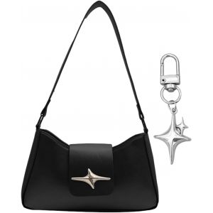 1 Sac &Agrave; Bandouli&egrave;re Noir Et 1 Remorque Brillante,Poche Pour Femmes,Sac &Agrave; Main Pour Femmes,Sac &Agrave; Main Pour Femmes,Choses Cool Pour Les Filles &Agrave; L'Adolescent. - Neuf