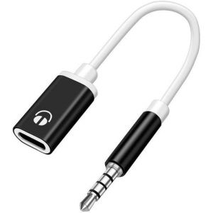 LORANKA-Adaptateur de prise casque audio 3,5 mm m&acirc;le vers type C femelle, c&acirc;ble USB C vers audio auxiliaire, compatible avec lecteurs MP3, lecteurs CD, ordinateurs portables, tablettes, smartphones - Neuf