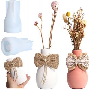 Vase en silicone &eacute;poxy - Moule en silicone pour vase - Moule en silicone &eacute;poxy - Moule en silicone pour vases &agrave; fleurs, r&eacute;cipients de rangement - Neuf