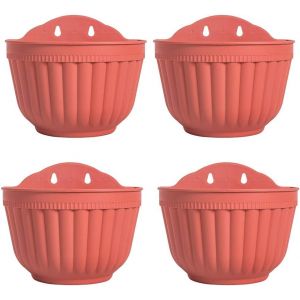 ASFASFq-4 Pots de Fleurs à Suspendre au Mur Vertical pour Jardin, Salon, fenêtre, intérieur ou extérieur, pour Cuisine, Herbes aromatiques, Balcon, Balustrade, étagère, clôture, Treillis décoratif Mo - Neuf