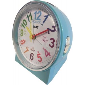 Kal-Réveil Bip Pour Enfants, Bleu Bébé, 10,5 X 10,5 X 6,5 Cm - Neuf
