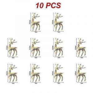 1 - 10pcs de No&euml;l Artificiel de Rennes Statues pour le Domicile et le Magasin de D&eacute;coration - Neuf