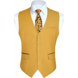 Cauc-Gilet Costume Homme Formel Classique Casual Gilets Sans Manche Homme Pour Mariage Business Parti Coton Vest - Neuf