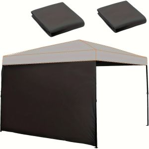 Ulteronixshop-Lot De 2 Parois Lat&eacute;rales Pour Tonnelle Pop-Up - 2 X 3 M - &Eacute;tanche - Panneau Lat&eacute;ral En Tissu Oxford 210d - Pliable Et Imperm&eacute;able - Noir - Neuf
