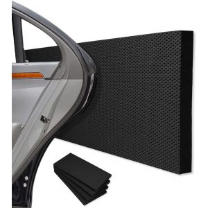 MEVRONISSHOP-4 Mousse Protection Garage 40 x 20 x 2 cm, Protection Murale pour Le Garage Autocollante, &eacute;tanche Protection Portiere Voiture pour La Protection Mur de Voiture et de Garage, Noir - Neuf