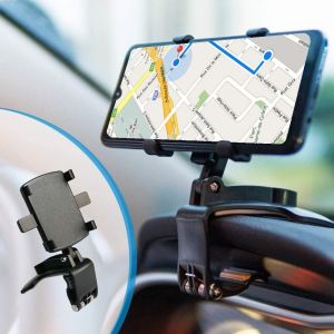 Letnerny-Support De Téléphone Multifonction Pour Tableau De Bord De Voiture, Avec Clip À Ressort Réglable Rotatif À 360°, Convient Pour Les Smartphones De 4 À 7 - Neuf