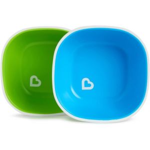 Munchkin Splash Bowls With Non Slip Base (2 Pack 1 Blue 1 Green) - Neuf