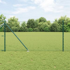 Vidaxl Ensemble De Cl&ocirc;ture 2 Unit&eacute;s Vert Acier 25 X 1,2 M Durable - Neuf