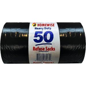 KALANKA-Lot de 50 sacs poubelle robustes de 100 l,Noir,Pour ordures,Respectueux de l'environnement, le bureau et le jardin,Sacs poubelle extra résistants fabriqués à partir de matériaux recyclés - Neuf