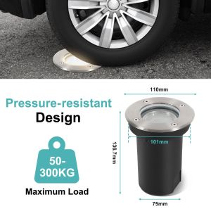 6x Lumi&egrave;res Enterr&eacute;es Pivotant Ip67 3w Lampe De Paysage Enterr&eacute; &Agrave; Led Blanc Chaud - Argent Bo&icirc;tier, &Eacute;clairage Ext&eacute;rieur - Neuf