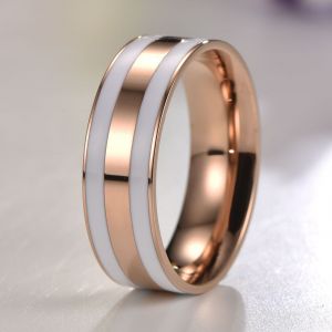 Bagues De Mariage Simples En Acier Titane Pour Hommes, Bagues De Couple Tendance Pour Amoureux (Men8#) - Neuf