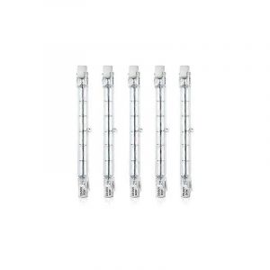 Ampoule Crayon Halogène R7s 118mm 300w Ac220-240v 5900lm J118 Projecteur Halogène Linéaire Pour Paysage,Sécurité,Lampadaire (Paquet De 5,Wa - Neuf