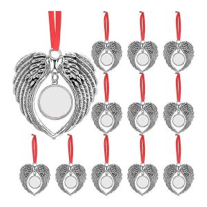 Aile d'ange forme vierge Hot fer impression sublimation ornement décoration pour arbre de Noël déco - Neuf