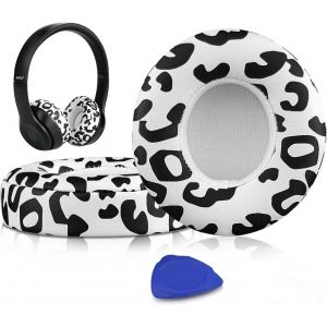 KAL-Coussinets D'Oreille, Oreillettes De Remplacement Pour Beats Solo 2 & Solo 3 Sans Fil Casque Supra-Auriculaire, Cache-Oreilles Couverts En Cuir Protéine, Supression De Bruit Mousse À Mémoire - Neuf