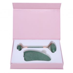 Ensemble D'outils De Massage A Double Tete, Rouleau De Massage Pour Le Visage Et Le Corps, Gua Sha, Planche A Gratter, Vert - Neuf