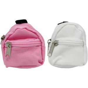 Kalsc-Lot De 2 Mini Sacs À Dos De Poupée En Tissu Simulé Pour Poupée Fille Sac D'école Miniature Pour Fille Accessoires De Photographie Mini Maison Accessoires - Neuf