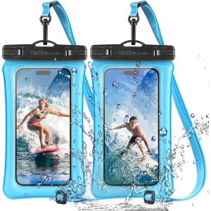 Wqs-Lot De 2 Étuis Flottants Ipx8 Pour La Natation, Sac Étanche Pour Téléphone Avec Cordon Compatible Avec Iphone 16e, 16, 15, 14, 13, 12, Samsung Galaxy S25, S24, S23 Ultra A16, A35, A26, Etc - Neuf