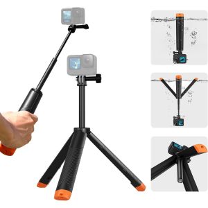 JGD-Perche selfie flottante &eacute;tanche et extensible pour Go Pro Hero 13-9, DJI Osmo Action 5/4, Insta360 Ace et cam&eacute;ra plong&eacute;e sous-marine - Neuf