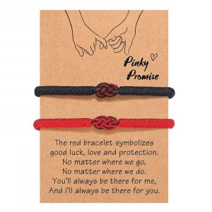 Rouge R&eacute;glable Noeud Bracelet Pour La Bonne Chance, De L'amiti&eacute;, Les Couples, Unisexe Pour Les Hommes Et Les Femmes, Durable, Mat&eacute;riel De Corde - Neuf