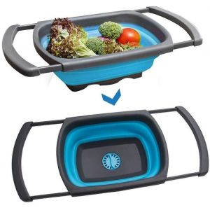 La Passoire Est Pliable,Avec Une Conception De Bouchon Rotatif,Un Panier De Vidange De Lavabo Pliant,Un Évier À Légumes / Fruits Avec - Neuf