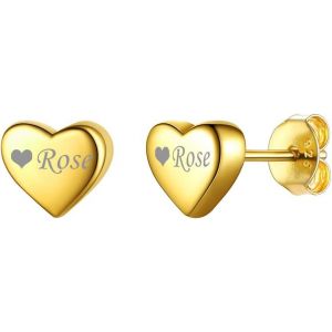 Boucles D'oreilles En Argent Sterling 925 Clous D'oreilles Coeur/&Eacute;toile/Lune/Cercle/Ronde Plaqu&eacute; Platine/Or 18k/Or Rose Cadeau Saint Valentin Boucles D'oreilles Sets Femme Fille - Neuf