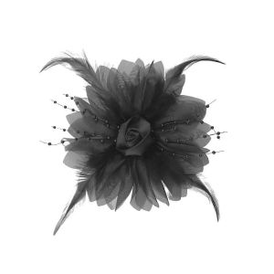 Le Charme De La Plume De Fleur Grande Broch/Clip Boutonni&egrave;re Pin De La Main De Dames De Travaux - Neuf