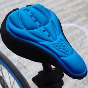 Housse De Selle De Vélo De Montagne Respirante, Épaisse Et Souple, En Polymère Éponge 3d, Bleu - Neuf