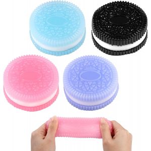 KAL-4 Pièces Jouet Anti Stress, Biscuit Stress Relief Toy, Jouets Anti-Stress En Forme De Biscuits, Jouet Ultra Doux Décompression, Jouet Sensoriel À Presser, Pour Maison, Bureau, Voyages - Neuf