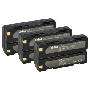 vhbw 3x Batterie compatible avec Rayovac RV-DC8100 appareil photo (3400mAh, 7,4V, Li-ion) - Neuf