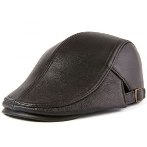 Buttermere-Béret En Cuir Group Pour Homme,Casquette Plate En Peau De Mouton,Marron,Ajustable,Haute Qualité,Automne Hiver - Neuf