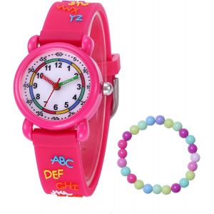 Kalanka-Montre Pour Enfants Garçon Fille - 3atm Étanche Montre Mouvement À Quartz Montre Bracelet En Silicone Pour Filles Et Garçons De 3 Ans À 10 Ans - Neuf