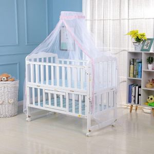 Kal-Moustiquaire De Lit Pour Bébé - Moustiquaire De Plafond - Moustiquaire Pour Lit À Suspendre - Garde Votre Bébé Loin Des Moustiques 1156207/120260am95us698 Bord Rose 60x450cm - Neuf