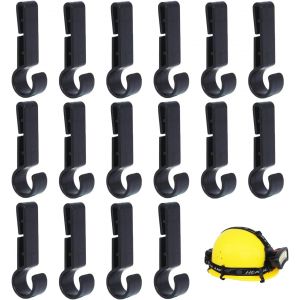 16 Pi&egrave;ces Clip De Casque Antid&eacute;rapant, Crochet De Casque, Lampe Frontale &Eacute;conomiseur De Lampe Frontale De Casque, Clips De Casque, Lampe Frontale De Casque De S&eacute;curit&eacute; Pour La Course &Agrave; Pied. - Neuf
