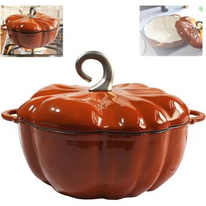 Subzonal-Rago&ucirc;t De Citrouille Pour Cuisine Casserole En &Eacute;mail : Po&ecirc;le Antiadh&eacute;sive En Forme De Citrouille Pour Diff&eacute;rents Types De Plaques De Cuisson Facile &Agrave; Nettoyer (3,7 L) - Neuf