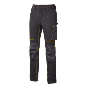 Pantalon Atom - Femme - Uppe145l - Noir Carbon Et Jaune - Neuf