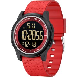 Eryi-Montre Homme & Femme 5atm Bracelet Digitale Étanche, Montre-Bracelet En Caoutchouc À Affichage Grand Angle Ultra-Mince Pour Garçons Et Filles - Neuf